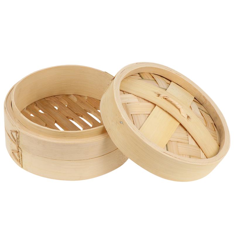 1 Set Bamboo Steaming Rack Food Steaming Basket Bamboo Food Steamer Flour Buns Dumplings Steaming Rack