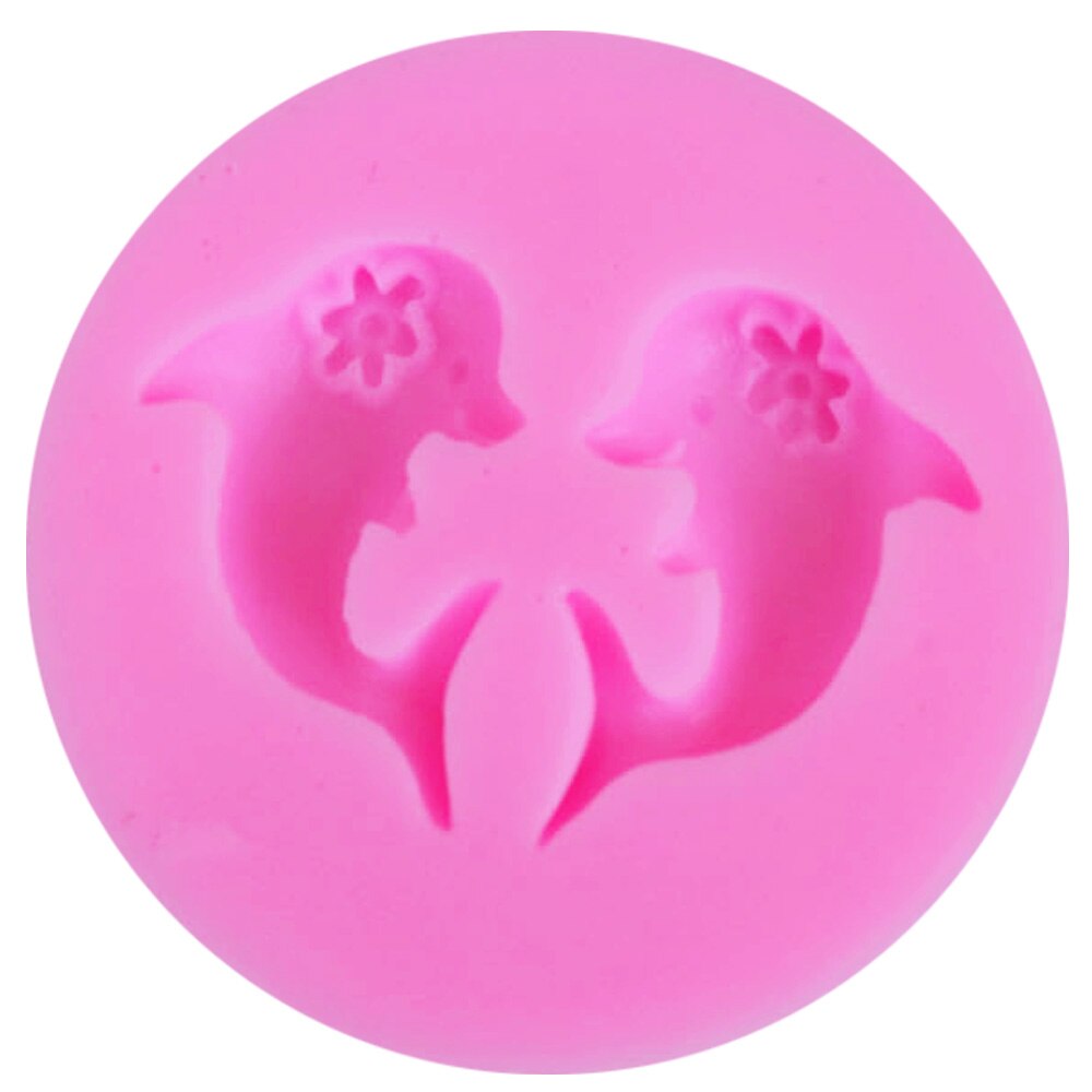 Byjunyeor  m237 delfin uv harts silikonform fondant choklad godis klubba kristall epoxi mjuk lera bakverktyg