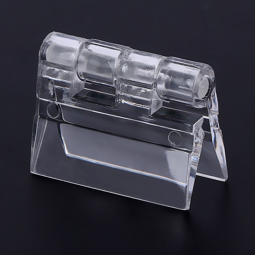 10Pcs/pack Transparent Plastic Folding Hinges Durable Clear Acrylic Hinge Tools Furniture Hinges