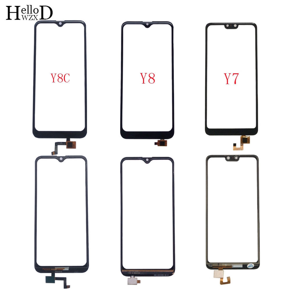 Handy, Mobiltelefon berühren Bildschirm Tafel Für Doogee Y7 N10 Y8 Y8C TouchScreen Digitizer Tafel berühren Bildschirm Vorderseite Glas 3M Kleber tücher