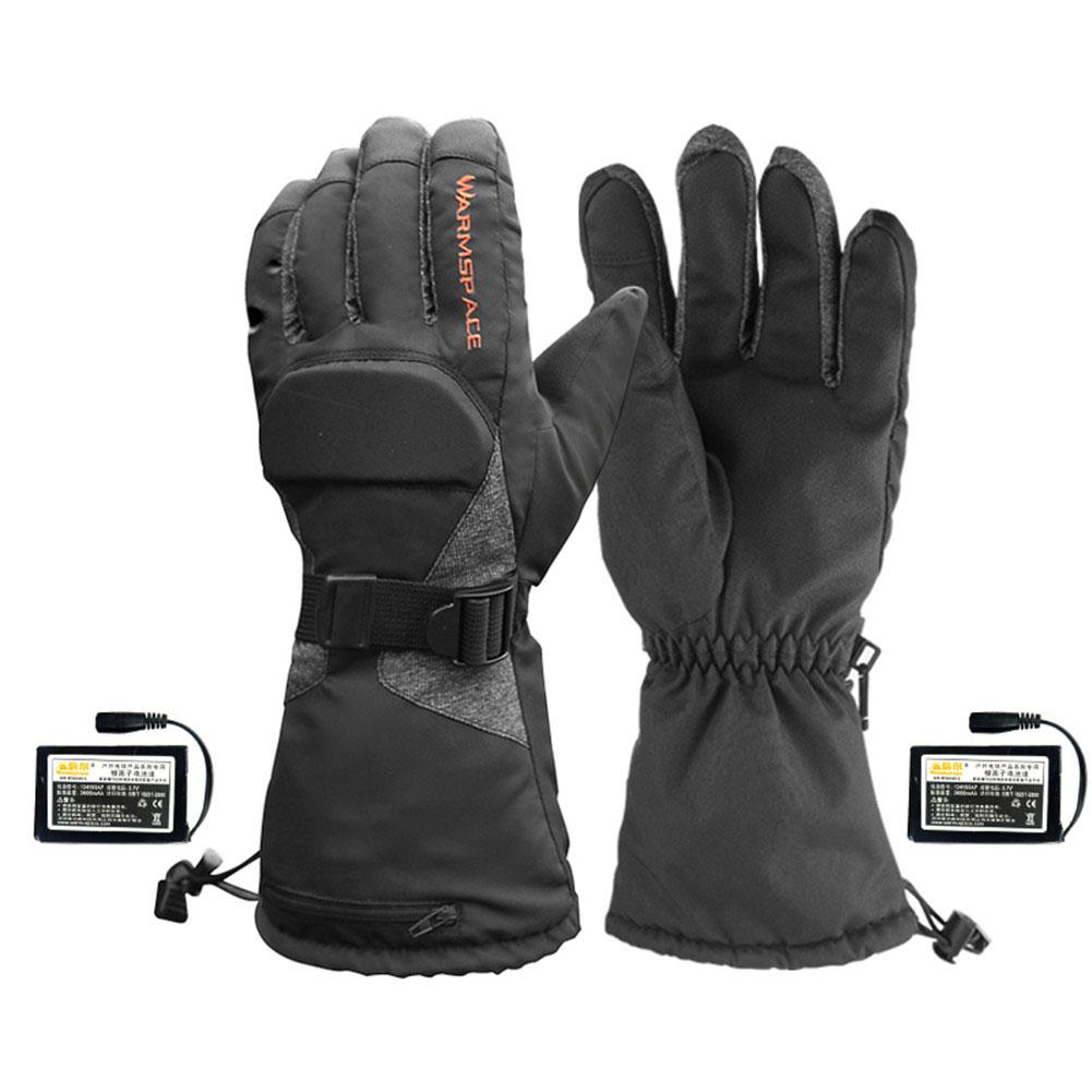 Motorcykel opvarmede handsker 3.7v/3600 mah lithium batteri vandtæt varme holder termisk varme handsker til skiløb: Us plug m