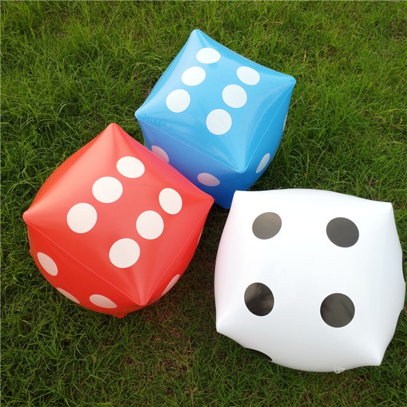 30Cm X 30Cm 1 Pcs Jumbo Opblaasbare Dice Casino Party Game Kids Leren Optellen En Vermenigvuldiging Outdoor Groep activiteiten