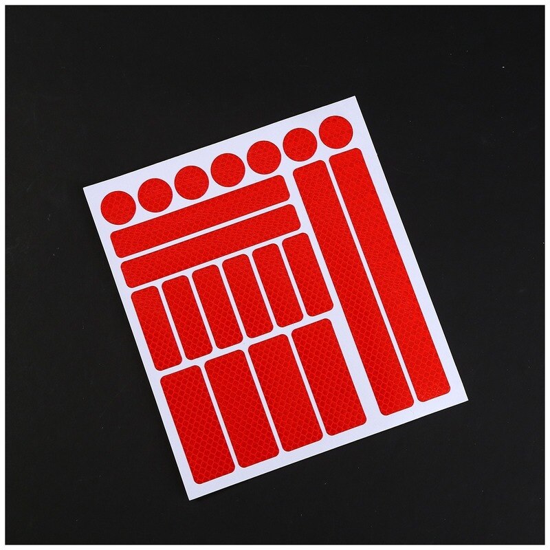 Mountain Bike Frame Reflective Strip Body Sticker Safety Sign Warning Reflective Sticker Safety Warning Reflective Sticker: Red