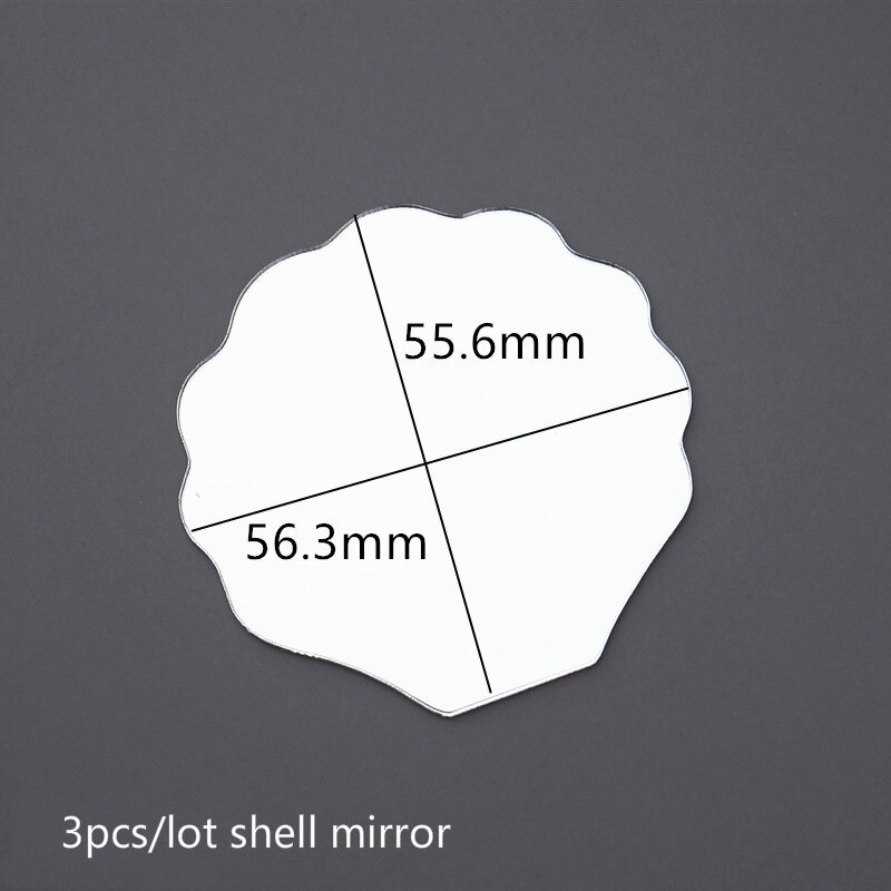 Moules coquille, chat, rose, diamant de résine époxy UV pour miroir DIY, de maquillage pliant, moulage en silicone, à faire soi-même, cristal: 3pcs shell mirrors