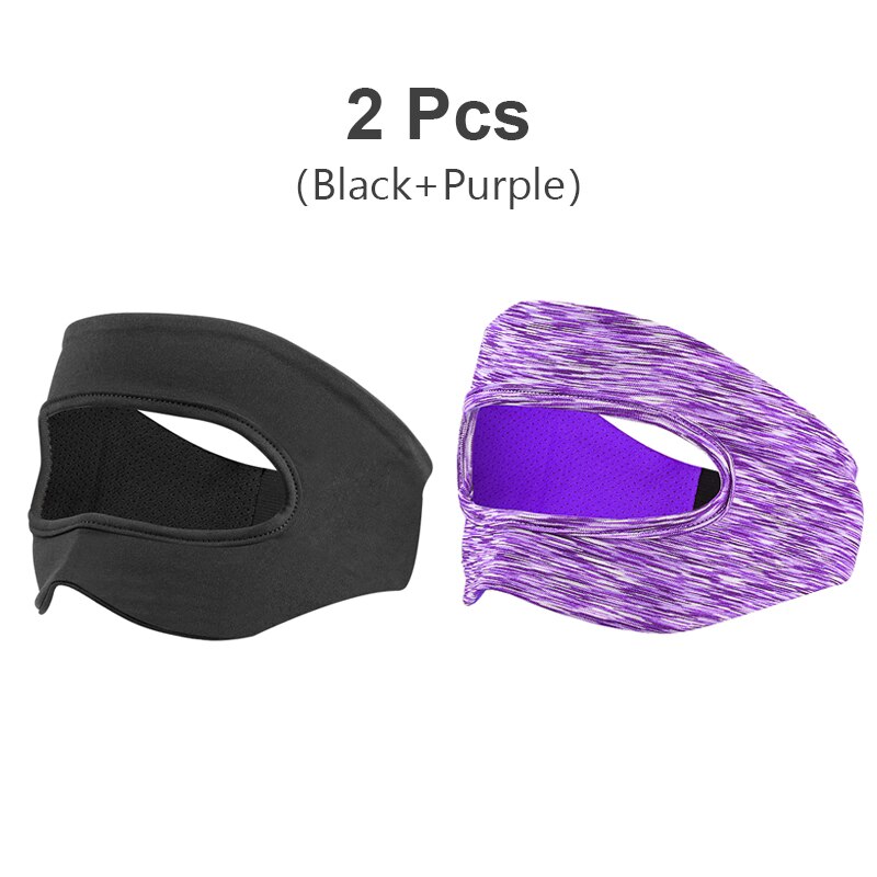 2 Pcs Vr Accessoires Eye Cover Ademend Zweet Band Verstelbare Maten Met Virtual Reality Headsets Voor Oculus Quest 2 Vr masker: black and purple