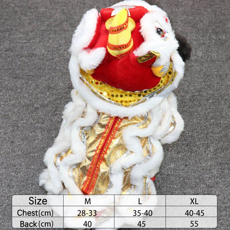 Traje de baile de León para gato, ropa para mascotas, Año Chino, Festival de Primavera, accesorios para gatos