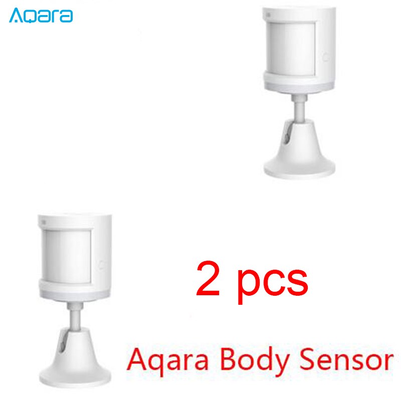 en vrac mise à jour Aqara capteur de corps humain capteur de mouvement intelligent du corps Zigbee connexion pour l'application Mi home via Android et IOS: 2pcs aqara version