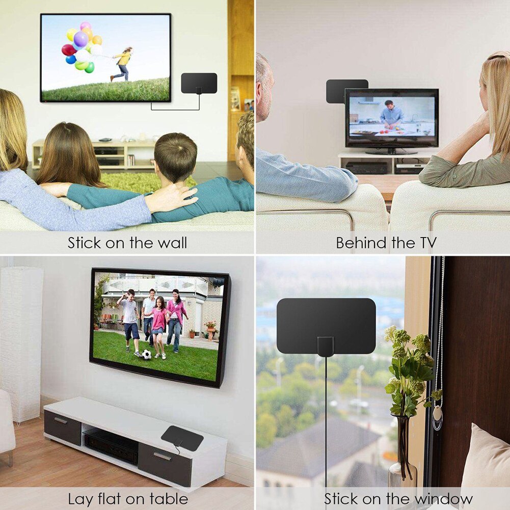 20DB Mini Indoor Easy Install Aerial TV High HD Accessories Home Digital Flat HdTV Antenna