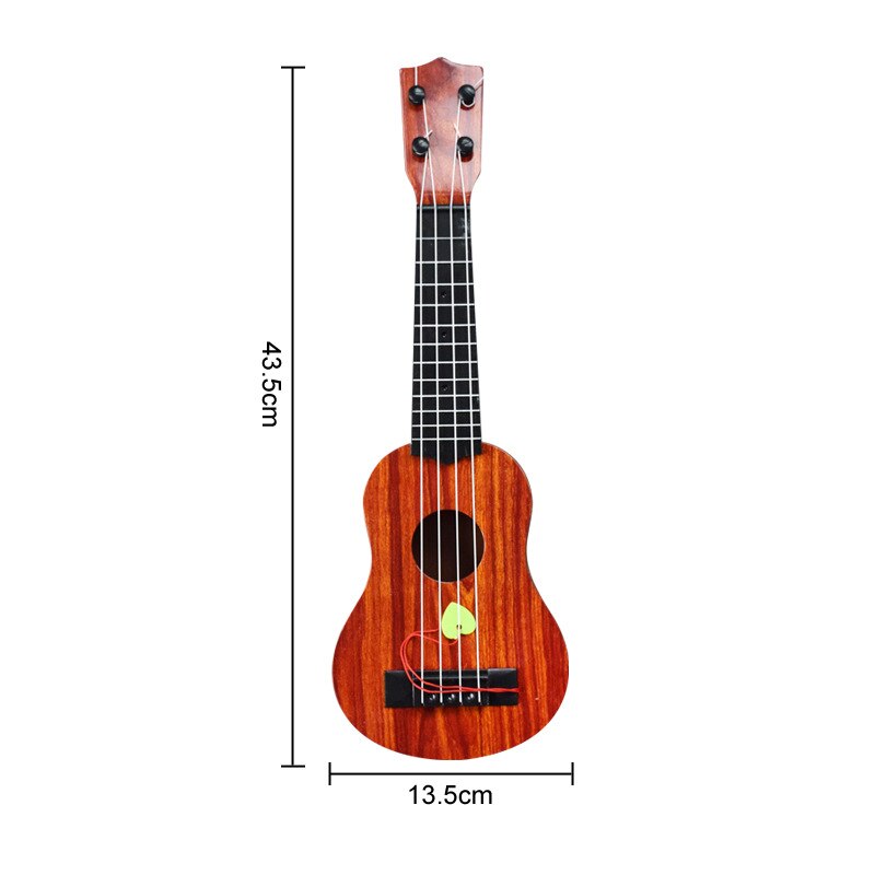 Beginner children guitar Ukulele Educational Musical Instrument Toy For Kids interesting toys Children's: center Orange large