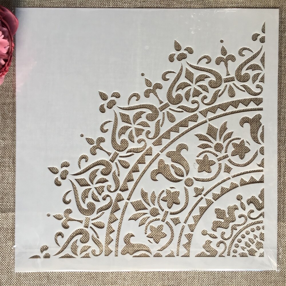 30*30Cm Mandala 1/4 Wiel Ronde Geometrie Diy Gelaagdheid Stencils Schilderij Plakboek Kleuring Embossing Album Decoratieve Template: 2