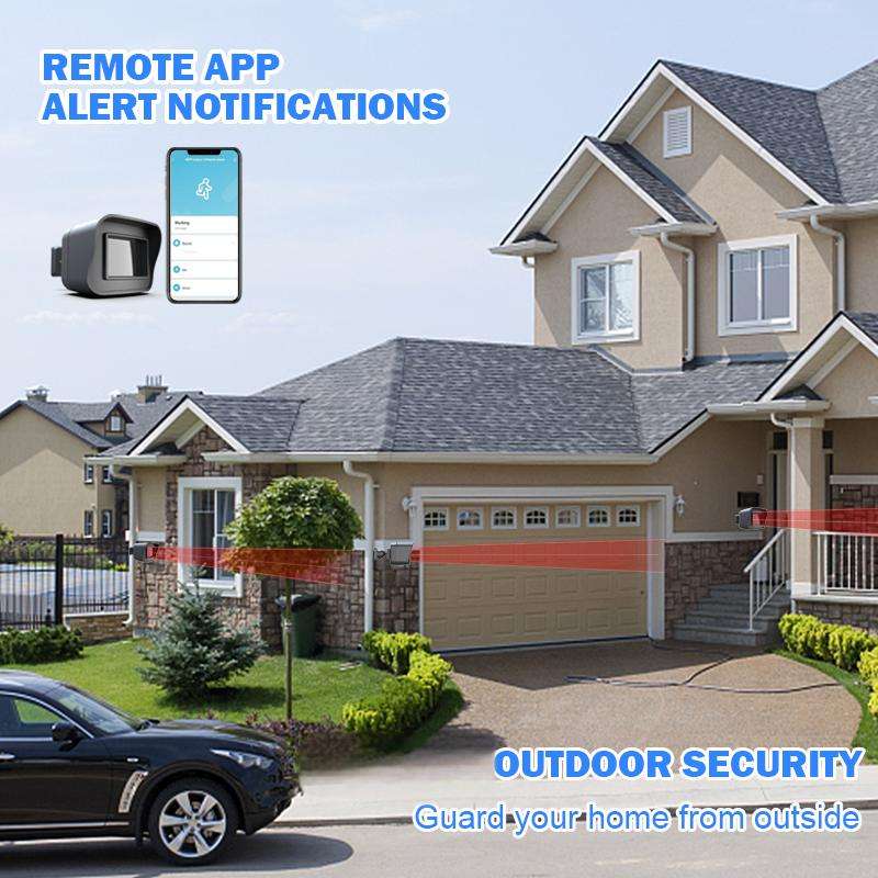 WiFi Tuya Outdoor Bewegingssensor Detector APP Afstandsbediening PIR-sensor Infraroodbeveiliging Inbraakalarm Compatibel met Alexa