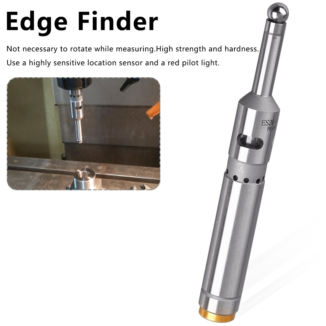 LED Beep Touch Point Sensor Probe Hardened Precision Ground Electronic Edge Finder For CNC Machine Milling