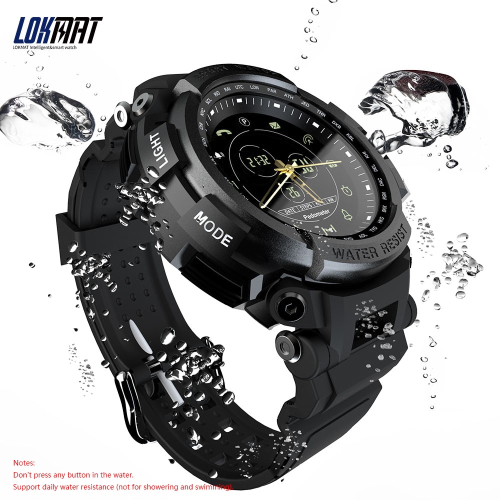 LOKMAT MK28 montre intelligente hommes horloge électronique hommes montres étanche podomètre Calories alarme sport hommes numérique Smartwatch