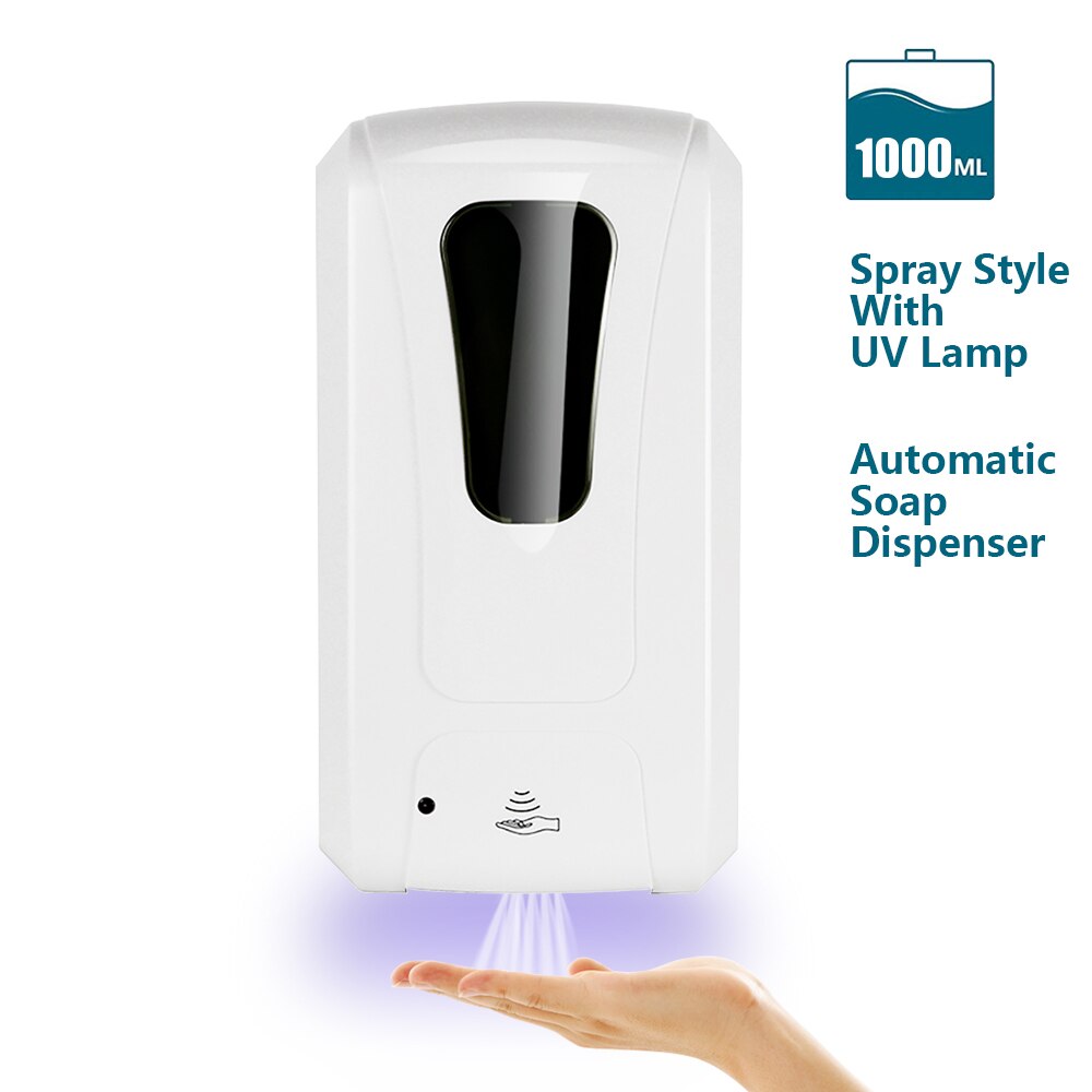 Touchless Hand Sanitizer Soap Disinfection Machine Automatic Soap Dispenser Sensor Mist Spray Hand Disinfection For Bathroom: Spray Type With Lamp