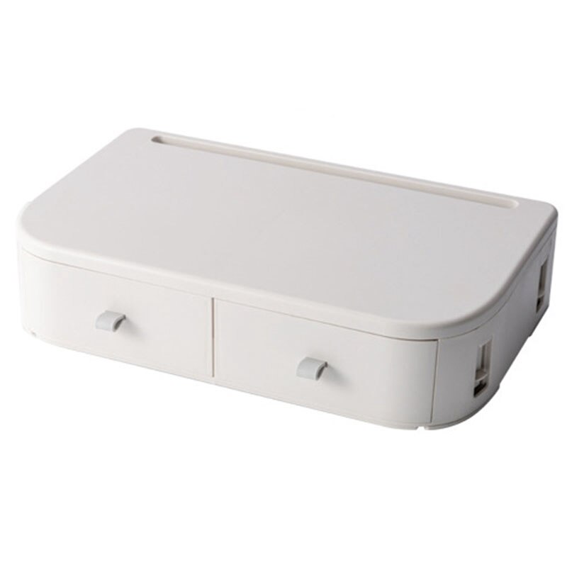 Adjustable Height Computer Monitor Riser Computer Stand with Storage Drawer, Tablet Computer Stand Desktop: Khaki