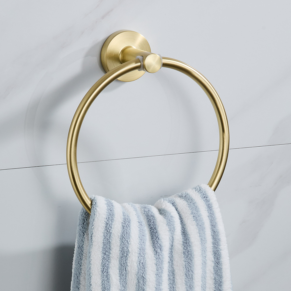 Gancho de anillo para toalla de baño, accesorios de Hardware, soporte de almacenamiento, soporte para toalla de mano de acero inoxidable 304, colgador de toalla redondo moderno