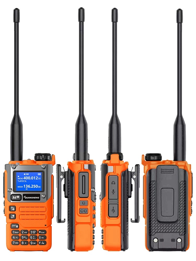 Quansheng UV-K5(8) UV-K58 UV-K6 UVK58 pomarańczowe radio dwukierunkowe 50-600MHz AM FM typu C ładowanie wielopasmowe UV-K5 aktualizacja quansheng k58