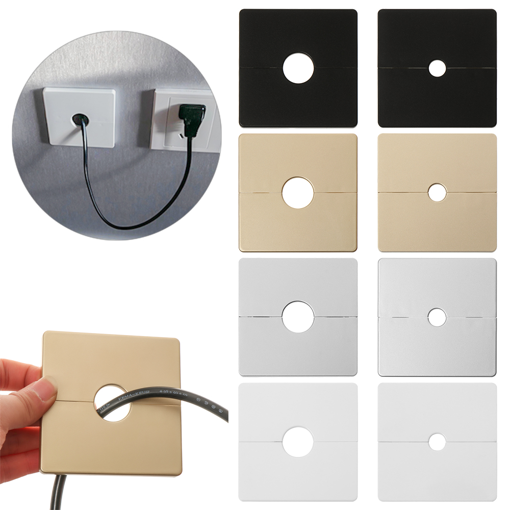 Plastic Wall Wire Hole Cover Reserved Drill Hole Panel Decor Separable Junction Box Cabinet Office Desk Hole Cap Dust Pipe Plug
