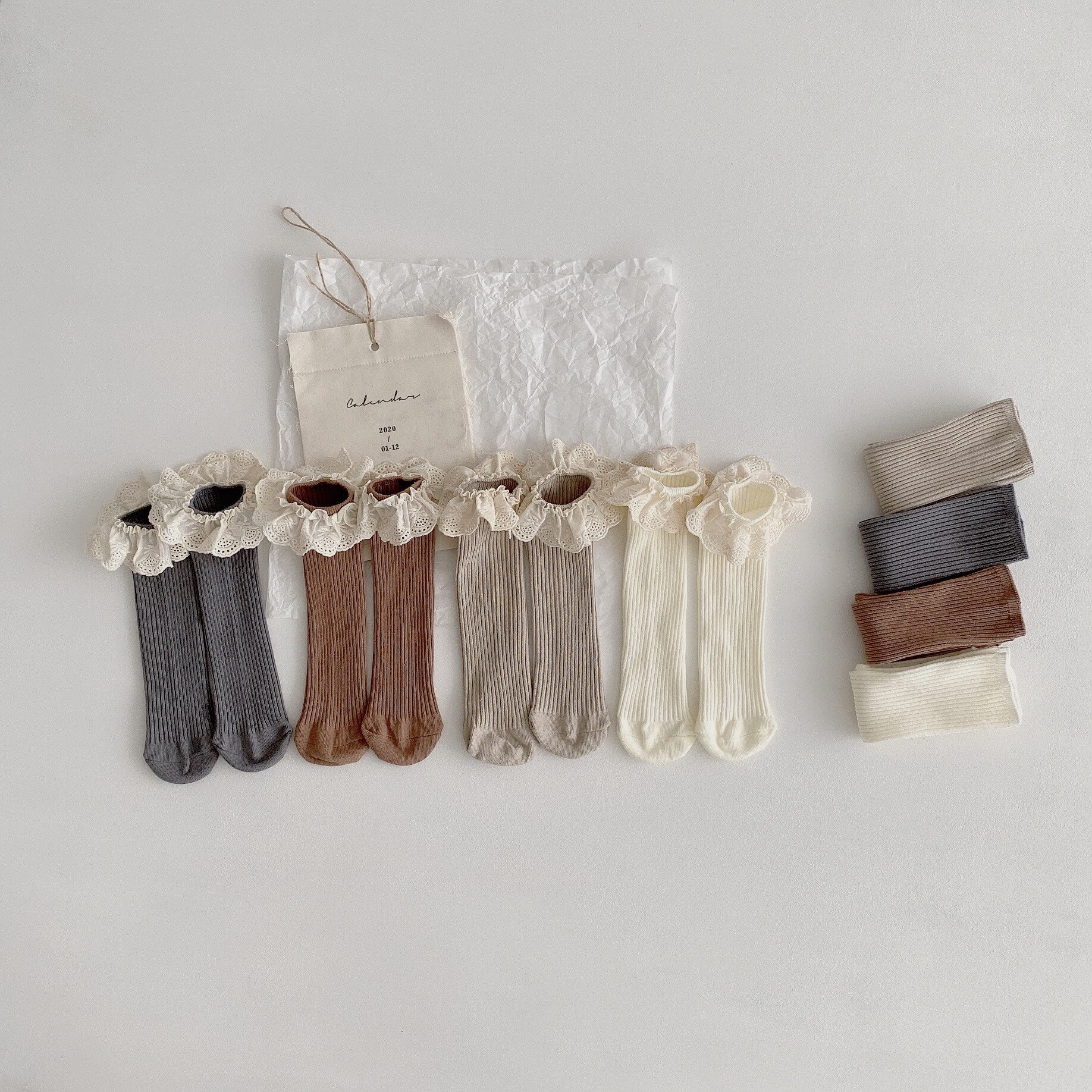 Babysocken für freundlicher, kleinkinder und mädchen, kniehoch, lang, weich, aus baumwolle, spitze, babysocken, mädchensocken, herbstkleidung, accessoires