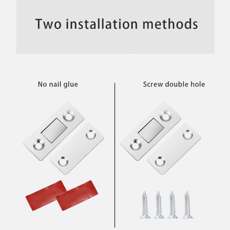 Magnetic Cabinet Catches Invisible Door Stop Hidden Door Closer W/Mounting Parts