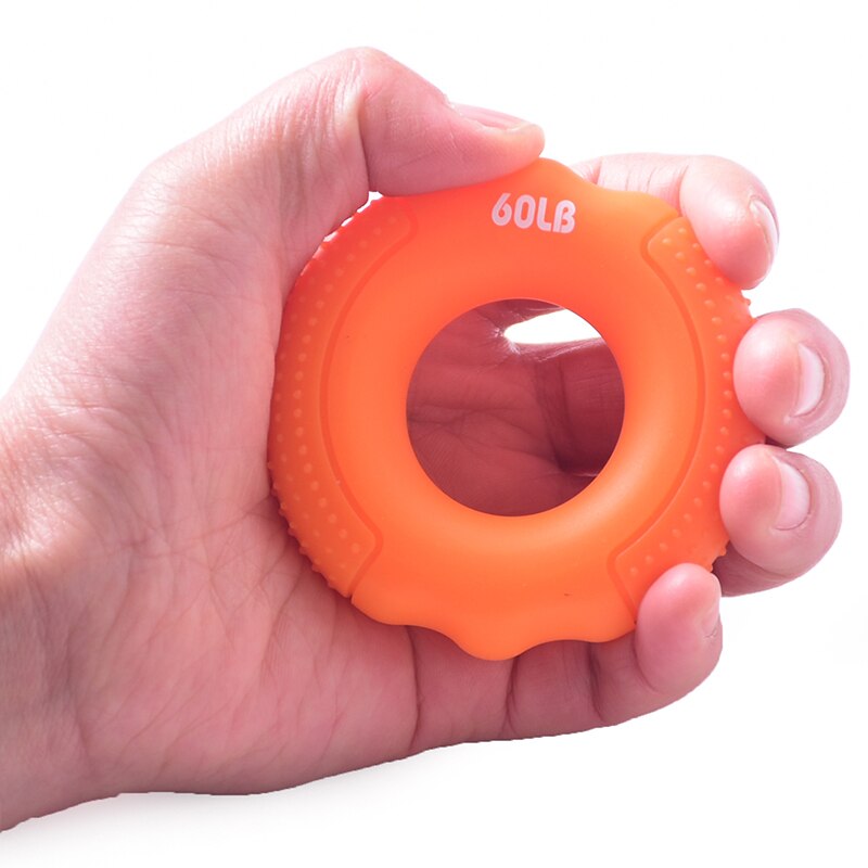 Serre-doigt en Silicone 1 pièce, bande de résistance à la main, anneau de serrage poignet serre-oreilles, entraînement, extenseur carpien: Orange