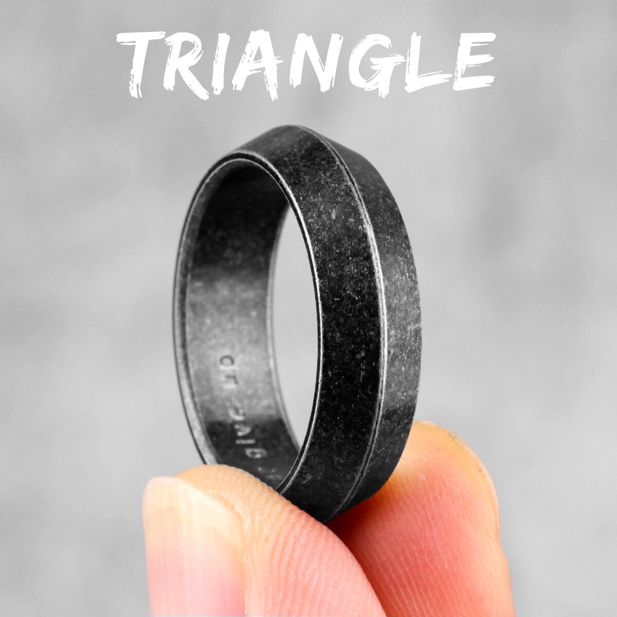 Retro gammal svart triangel rostfritt stål mens ringar cool enkelt för parälskare manliga biker smycken kreativitet: 8