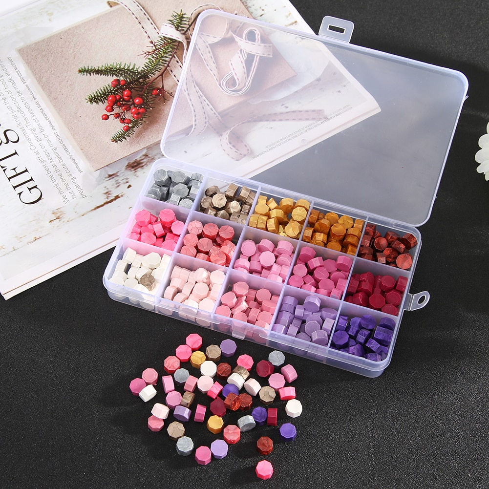 Tee itse kahdeksankulmainen sinettivaha tabletti sinetti omistettu leima vaha pilleri helmet scrapbooking hääkortit koriste askartelu