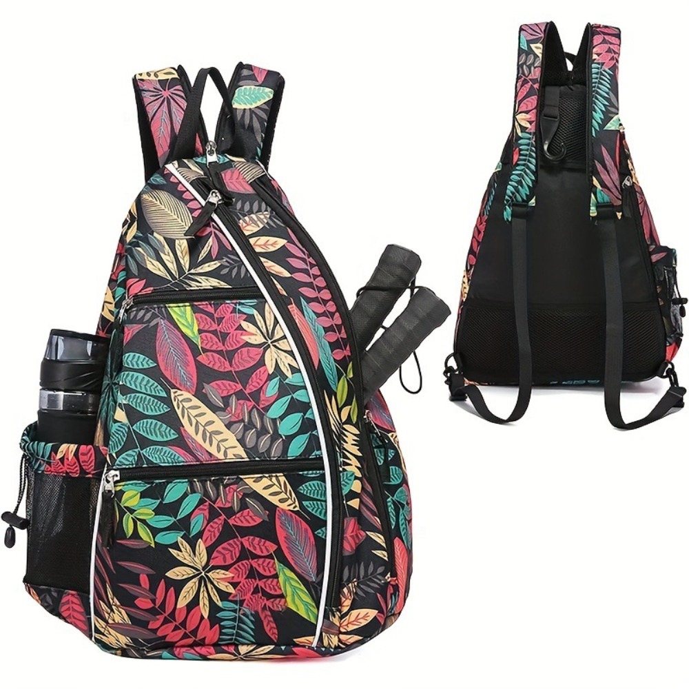 Portable Adjustable Pickleball Rackets Backpack Tennis Racquetball Pickleball Paddle Bag Sports Pickleball Bag Men Women: light yellow