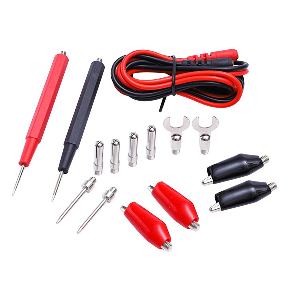 1Set Meetsnoeren Kit Vervangbare Test Draden Probes Voor Digitale Multimeter Banana Plug Krokodil Clips U Type Probe: Default Title