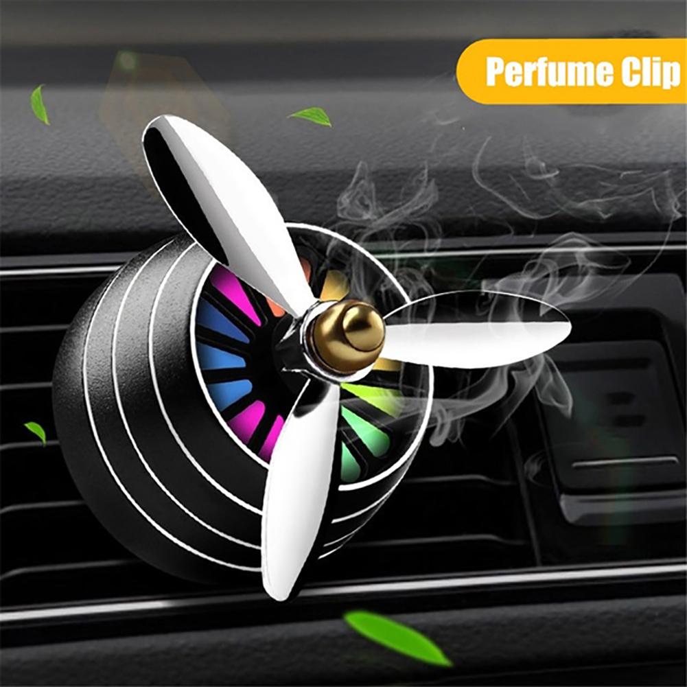 Auto Air Vent Luchtverfrisser Parfum Clip Led Fan Geur Aroma Diffuser Decoratie Fan Auto Decor
