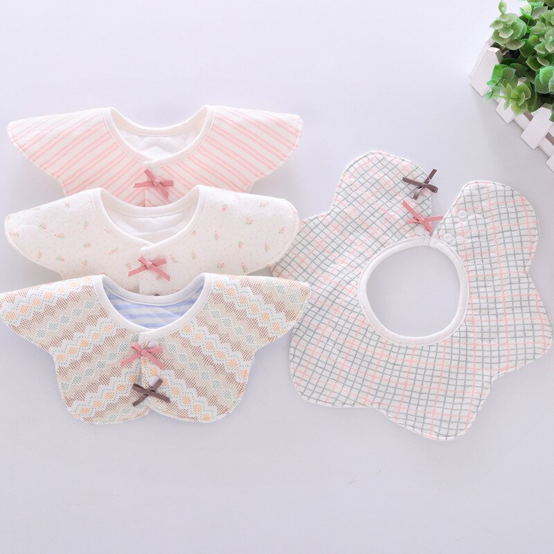 Slabbers Katoen Bloem Waterdicht Burp Doek Slabbetjes Peuter Speeksel Handdoek Draaiende Meisjes Babador Bean Kiel Baby Slabbetjes
