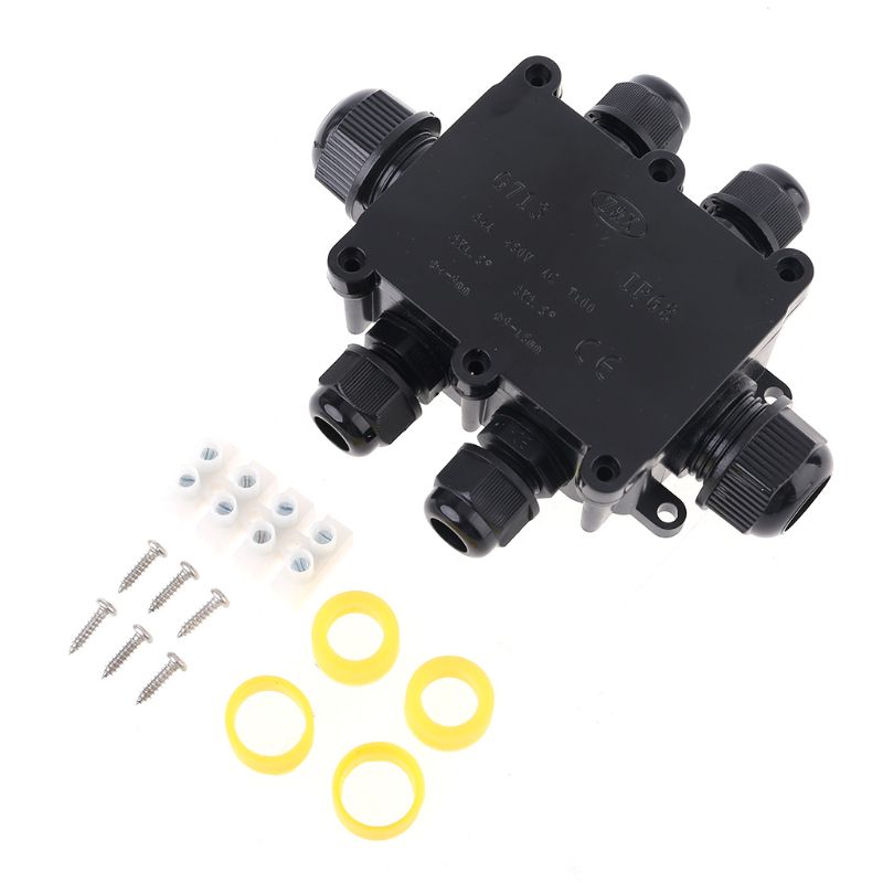 Junction Junction Box IP68 Waterproof UV Sunproof Outdoor Multiple ways Plastic Electrical Junction Box Case Cable Wire