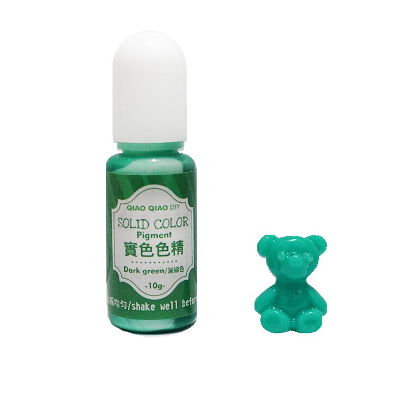 QIAOQIAO FAI DA TE 10g UV Resina Pigmento di Colore Dello Smalto di Colla Solida per Stampo In Silicone Monili Che Fanno FAI DA TE Fatti A Mano Artigianato: Dark green