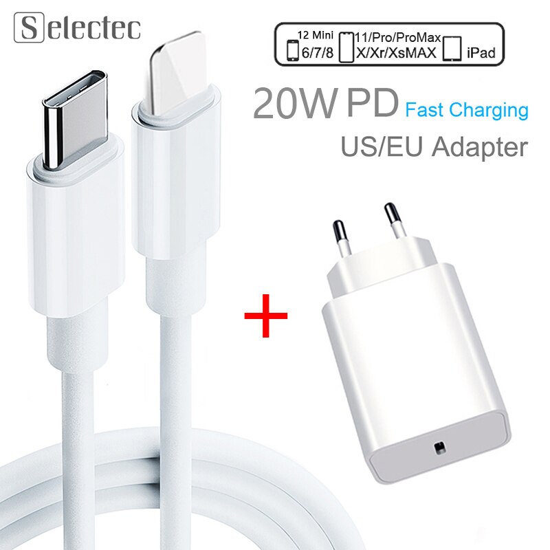 20W PD Schnelle USB C Wand Ladegerät Adapter 100-240V Typ C Lade Adapter Für iPhone 13 12 mini 13pro 11 Pro Max XS iPad Pro Air