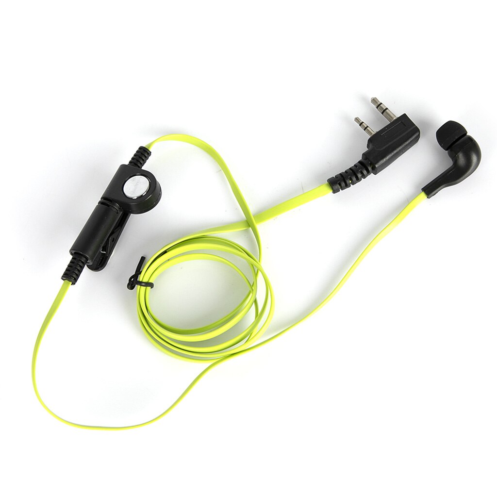 Moda verde estilo macarronete fone de ouvido k plug para kenwood baofeng bf888s uv5r uv82 wouxun tyt puxing etc walkie talkie