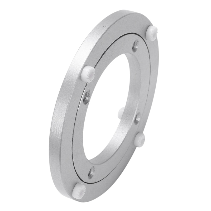 Aluminium Rotating Turntable Bearing Swivel Plate 5 Inch Silver