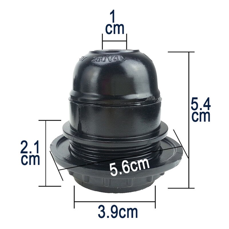 Portalámparas E27 de bloqueo automático, casquillo de luz colgante, baquelita, accesorio para el hogar, Base duradera, adaptador de rosca de bombilla, accesorio