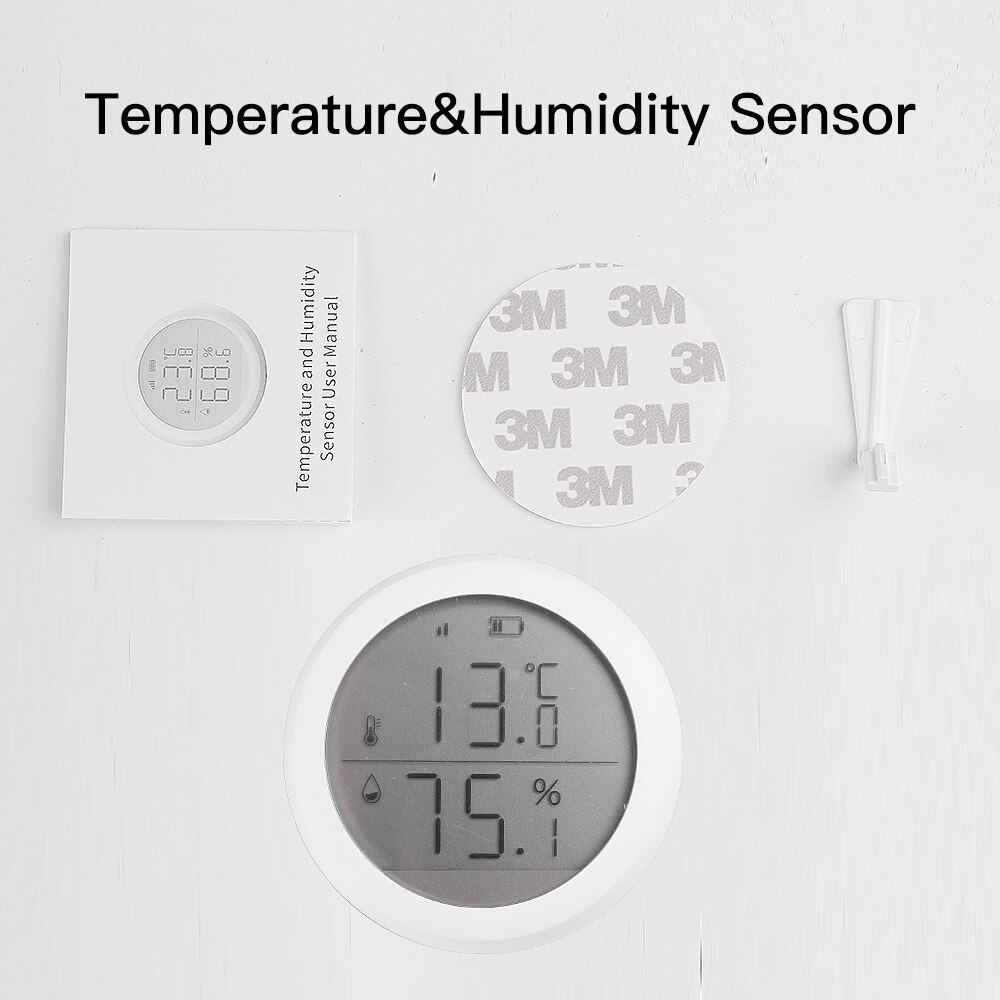 Tuya Zigbee Bausatz Gas Rauch wasser PIR Sensor Tür Sensor Temperatur und Feuchtigkeit Sensor Heimat Automatisierung Szene Sicherheit Alarm Bausatz: Tem. Feuchtigkeit Sensor