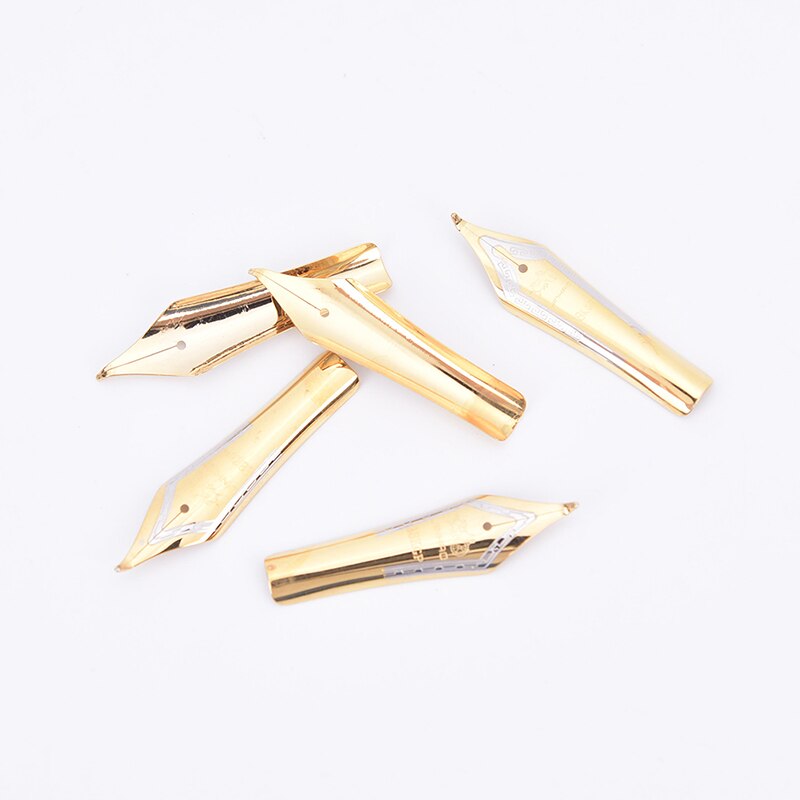 1pc Diy Gold Silver X450 Curved Tip Simple Replacement Fountain Pen Nib Metal Stainless Steel For Jinhao Replacement