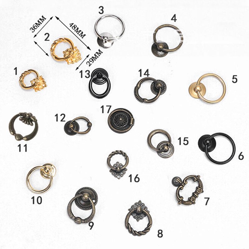 Antique Furniture Handles Drawer Cabinet Door Knobs Pull Handles Retro Decor AXYC