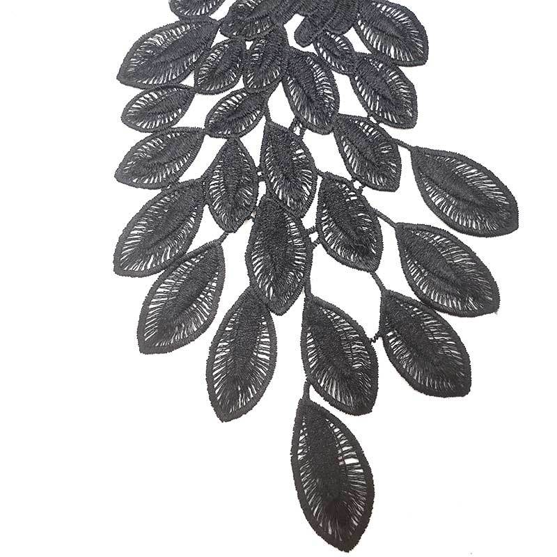 Fahion Water-soluble Lace Cloth Stickers Peacock Pattern Hollow Women Embroidery DIY Lace Accessories