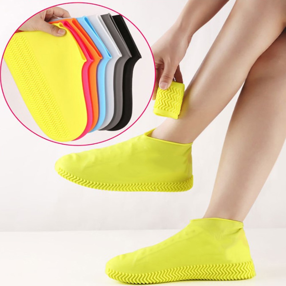 Stivali da pioggia in Silicone copriscarpe impermeabili copriscarpe in gomma riutilizzabili per ciclismo scarpe da pioggia protezioni bambini galoppo antiscivolo