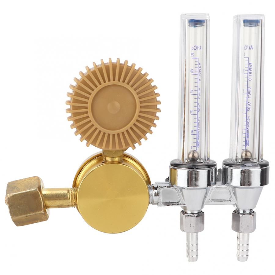 Zinc alloy Pneumatic Tools 0.25MPa Argon Gas Pressure Reducer Regulator Double Gauge Meter Welding Accessory Gas Regulator