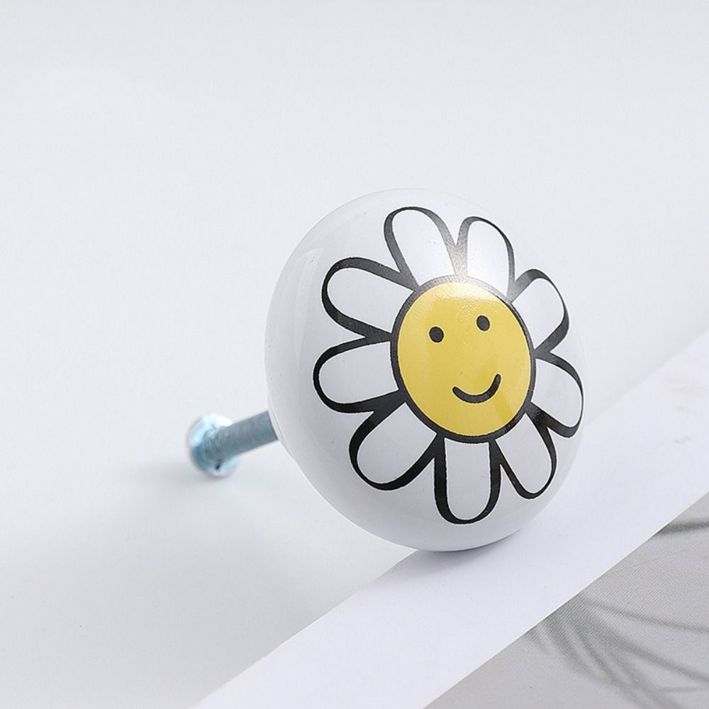 Uchwyty robić szafy ceramiczne klamki robić drzwi szafek okrągłe uchwyty meblowe w kształcie zwierząt dekoracja okna szafki szuflady gałki kuchenne: żółty