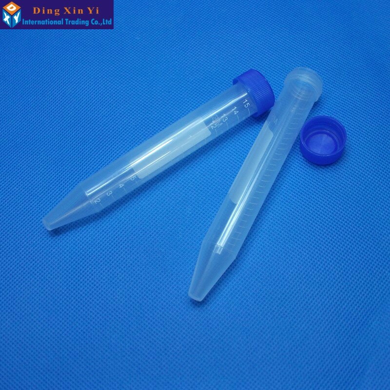 15ML 10PCS/LOT Plastic centrifuge tube PP Microcentrifuge Centrifuge Tubes with screw cap Plastic Test Sample Vials Clear