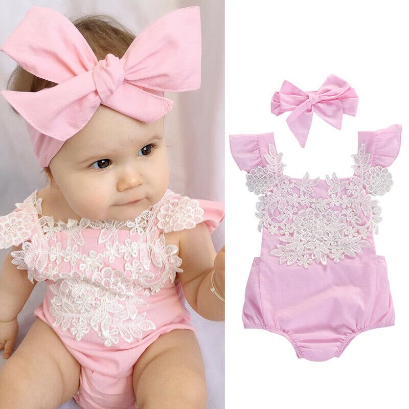 Infant Baby Girls Boys Clothes Short Sleeve Romper Outfits Jumpsuit Newborn Kids Boy Girl Ruffle Rompers 3M-18M