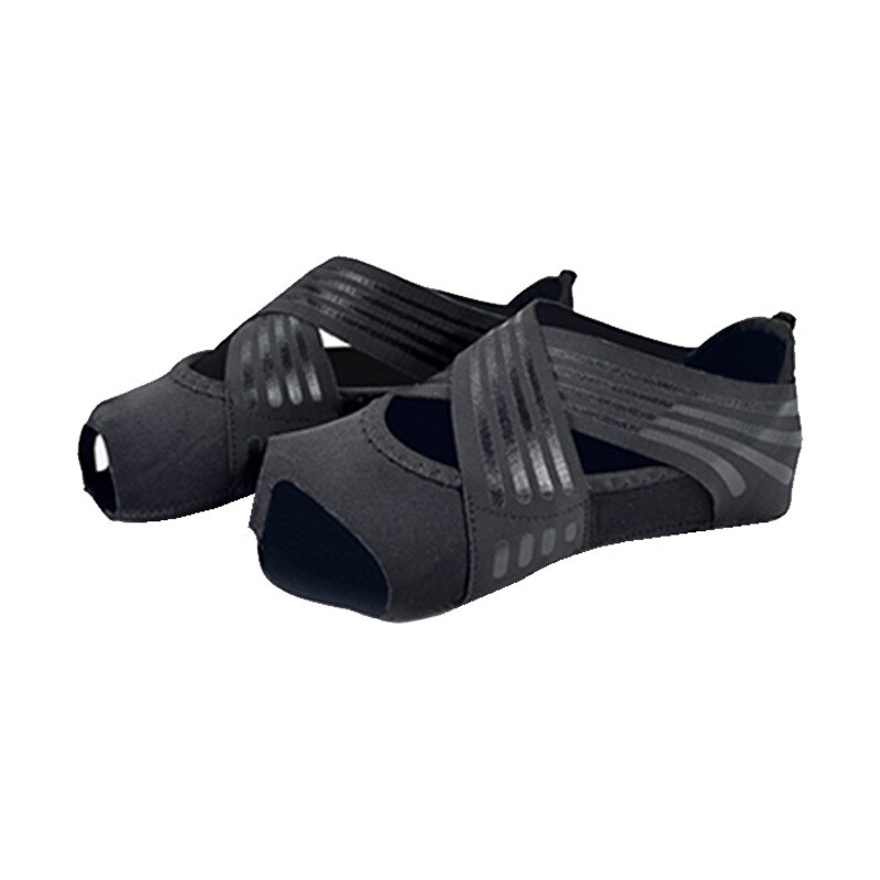 Zapatos antideslizantes de media punta profesionales para Yoga con urdimbre cruzada para Ballet Yoga Pilates Barre talla 3 S-M: C1 /  S