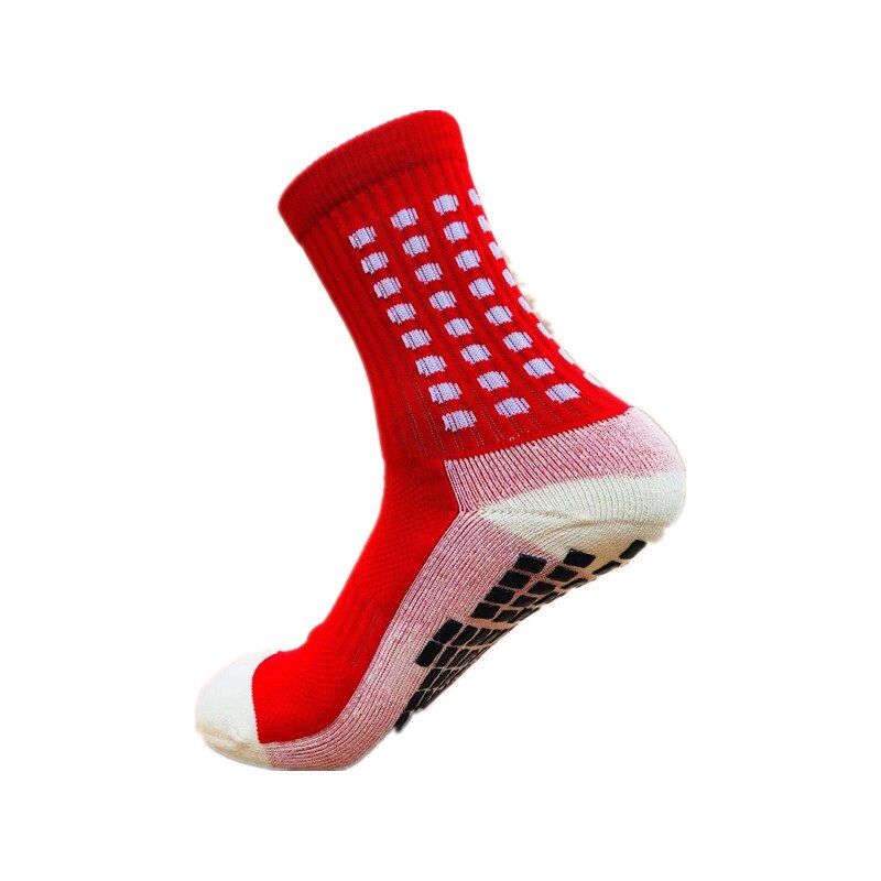 12 Colors Football Socks Anti Slip Soccer Socks Sports Socks The Same Type As The Trusox: Red