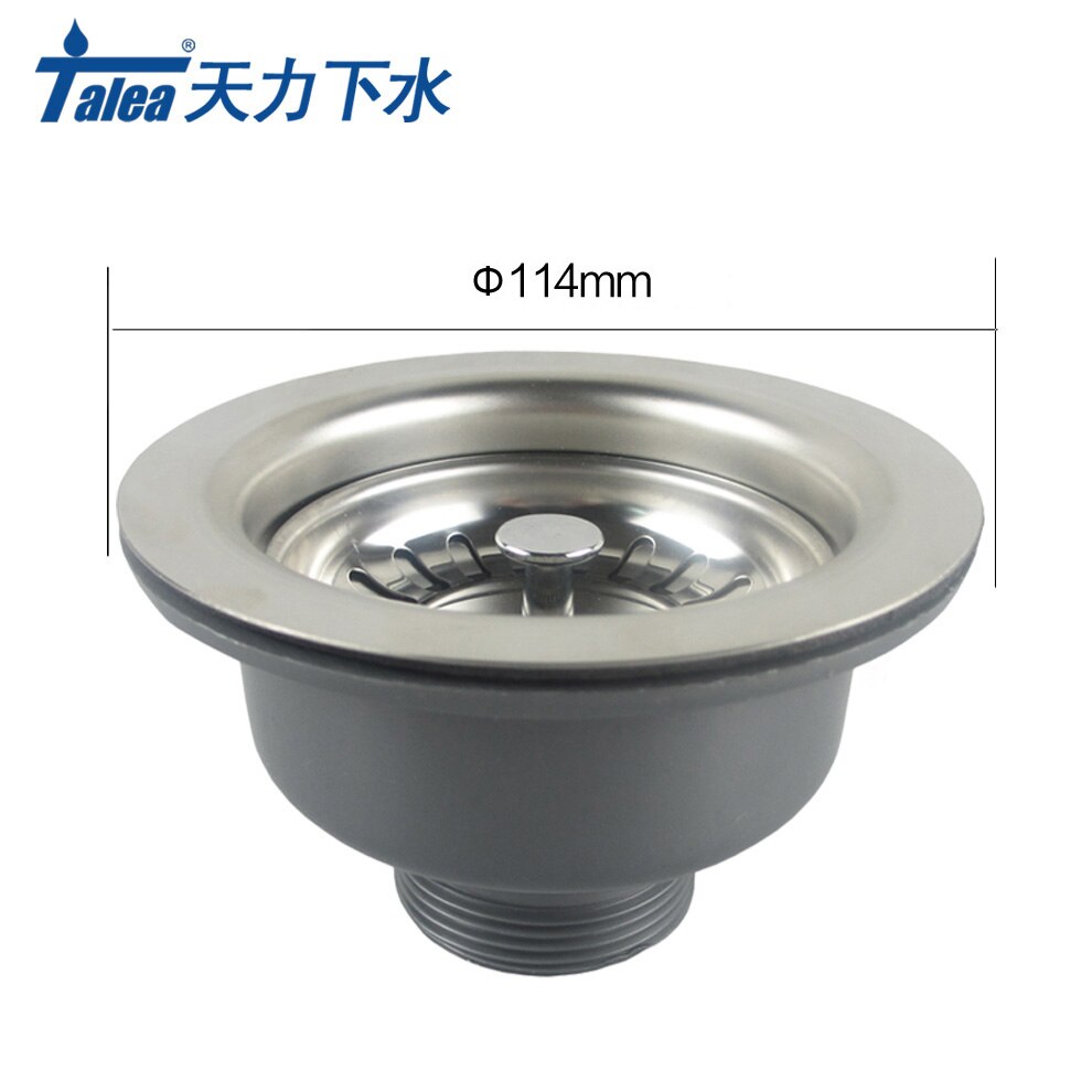 Talea 114mm/110mm Größe edelstahl Waschbecken ablassen sieb Küche Leuchten Becken Pop-hoch Ablassen Sieb Falle Abfluss Bausatz Abfall: 114mm