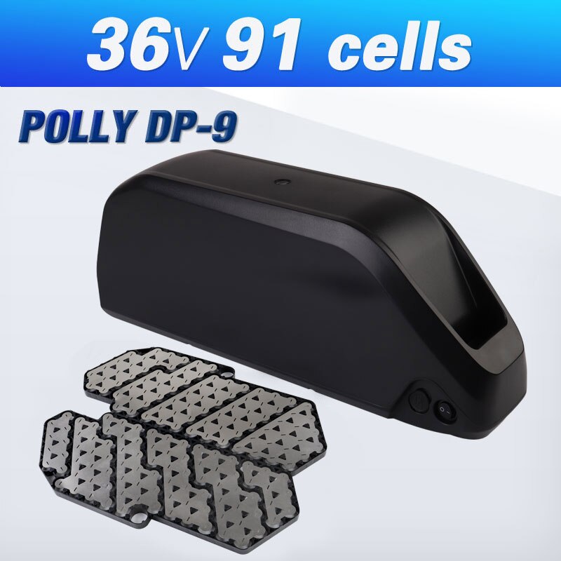 36V Battery Housing 48V Battery box 52V Battery Case Polly DP-9 Down Tube Downtube 13S 7P 10S 9P 14S 6P Max Load 91 18650 cells: 36V nickelstrip